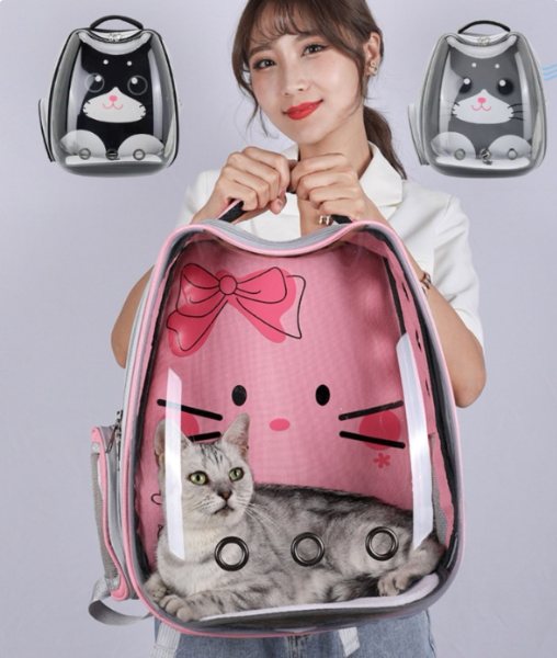 Maleta p/ Mascotas Espacial caras